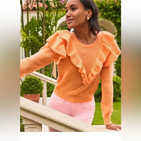 NWT Lilly Pulitzer size M Marceline sweater in cantaloupe - Picture 1 of 14